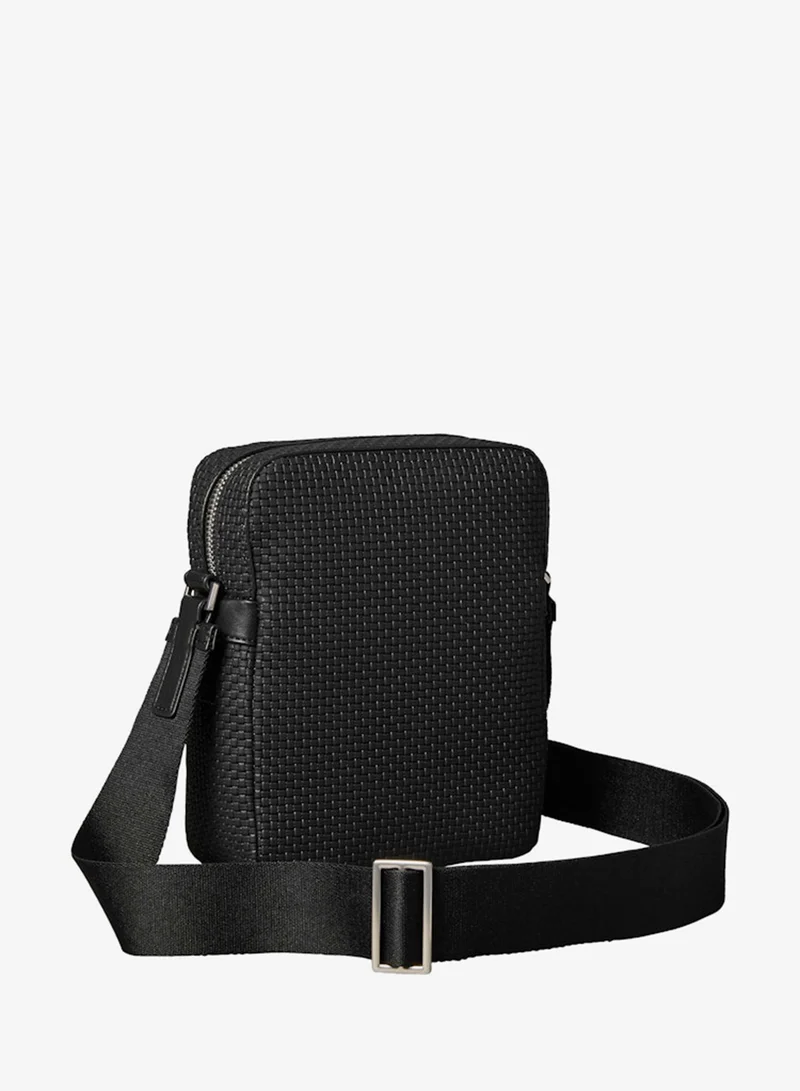 CALVIN KLEIN Embossed Woven Reporter Bag